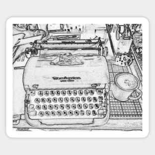 Vintage 1954 Manual Typewriter Sticker